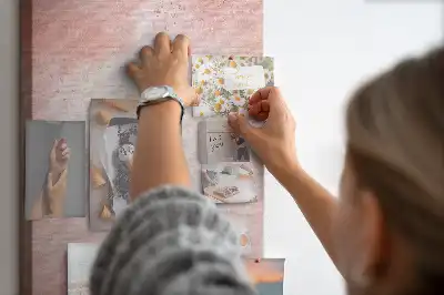 Pink marble wall cork memo board