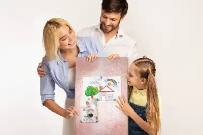 Pink marble wall cork memo board