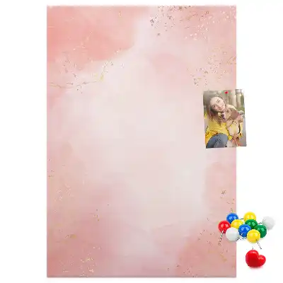 Pink marble wall cork memo board