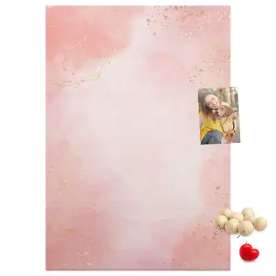 Pink marble wall cork memo board