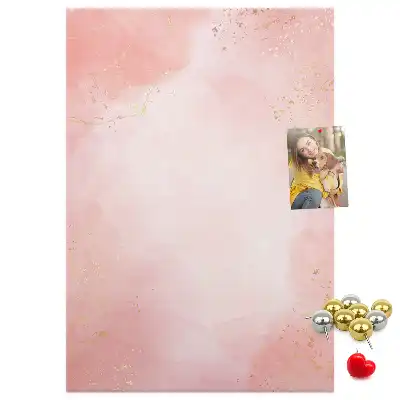 Pink marble wall cork memo board
