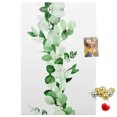 Branch with leaves cork pin board