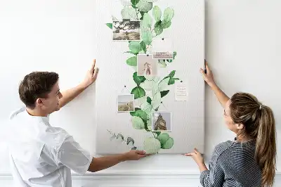 Branch with leaves cork pin board