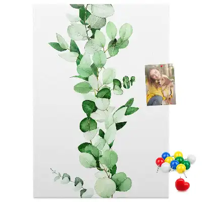 Branch with leaves cork pin board