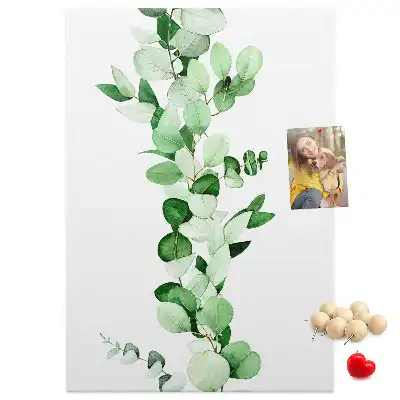 Branch with leaves cork pin board