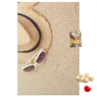 Cork Note Board Holiday sand from the trip