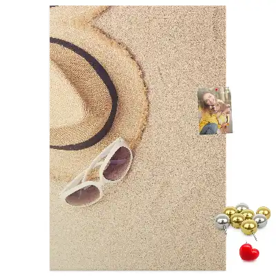 Cork Note Board Holiday sand from the trip