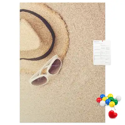 Cork Note Board Holiday sand from the trip