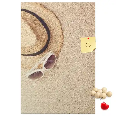 Cork Note Board Holiday sand from the trip