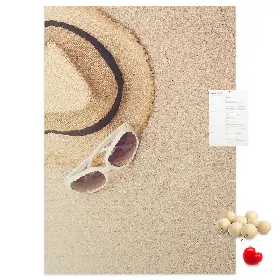 Cork Note Board Holiday sand from the trip