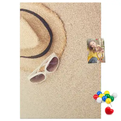 Cork Note Board Holiday sand from the trip