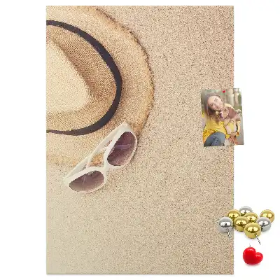 Cork Note Board Holiday sand from the trip