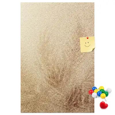 Wall cork memo board Exotic vacation with a palm tree