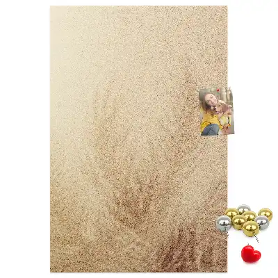 Wall cork memo board with exotic palm tree vacation design