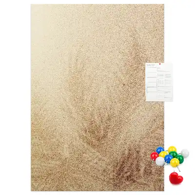 Wall cork memo board with exotic palm tree vacation design