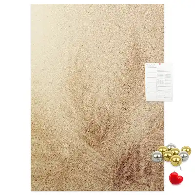 Wall cork memo board with exotic palm tree vacation design