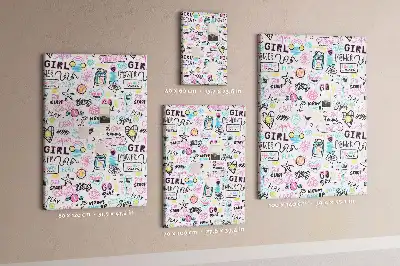 Cork pin board Children's theme