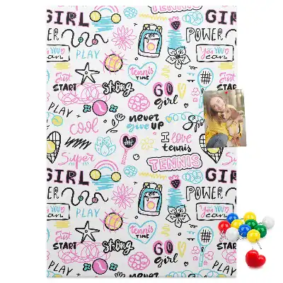 Cork pin board Children's theme