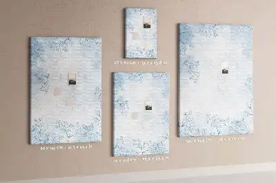 Flower sketch wall cork memo board