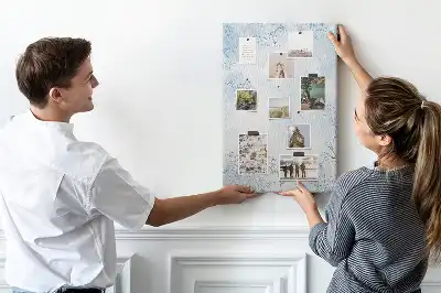 Wall cork memo board Flower sketch