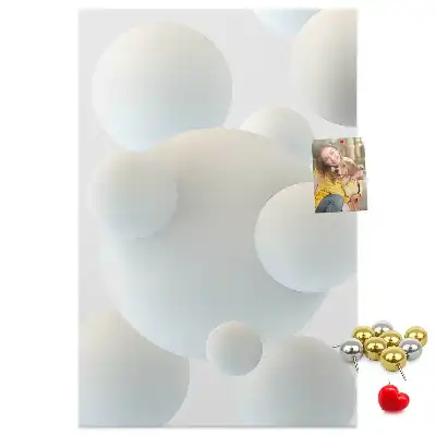 Sports ball abstraction cork pin board