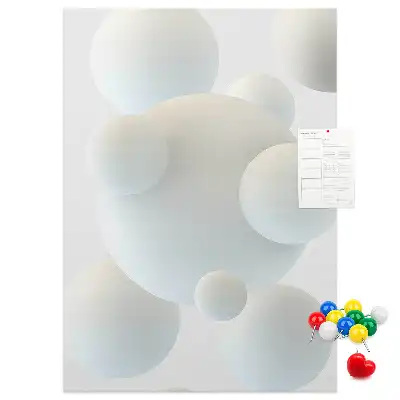 Sports ball abstraction cork pin board