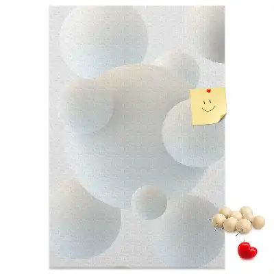 Sports ball abstraction cork pin board