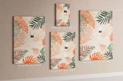 Palm leaf finish cork wall memo board