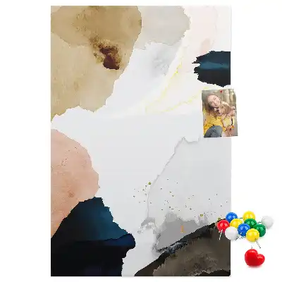 Watercolor Abstract Wall Cork Memo Board