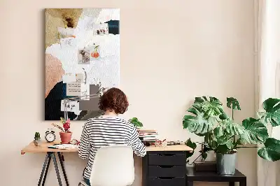 Watercolor Abstract Wall Cork Memo Board