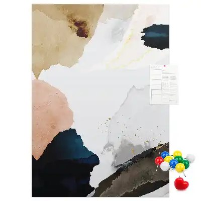 Watercolor Abstract Wall Cork Memo Board
