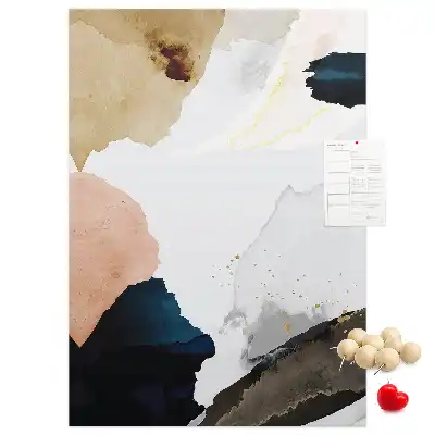 Watercolor Abstract Wall Cork Memo Board