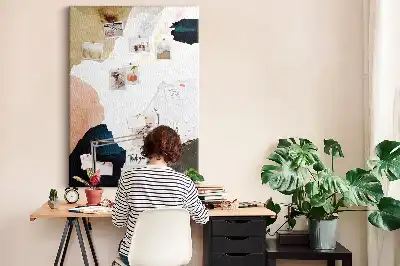 Watercolor Abstract Wall Cork Memo Board