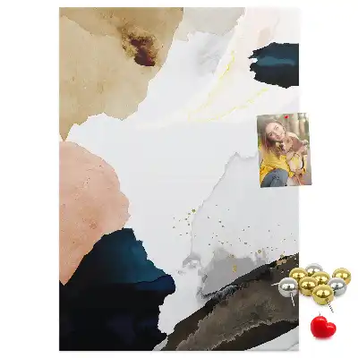 Watercolor Abstract Wall Cork Memo Board