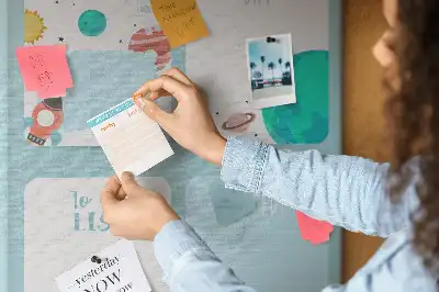 Cork Note Board Galaxy Theme Planner