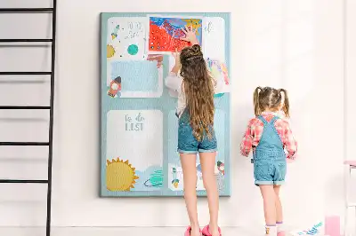 Cork Note Board Galaxy Theme Planner