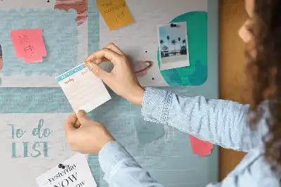 Cork Note Board Galaxy Theme Planner