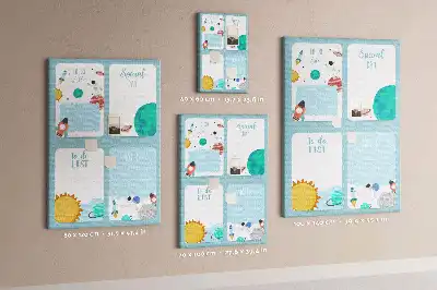Cork Note Board Galaxy Theme Planner