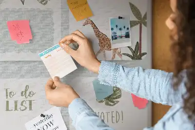 Wall cork memo board To-do list planner