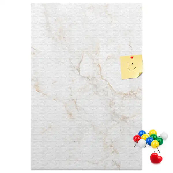 Stylish marble cork pin board