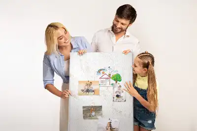 Stylish marble cork pin board