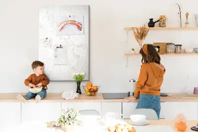 Stylish marble cork pin board