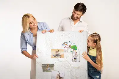 Stylish marble cork pin board
