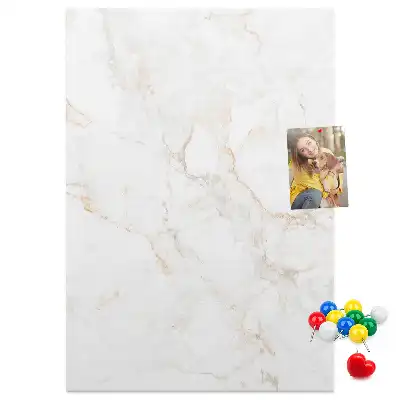 Stylish marble cork pin board