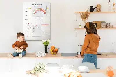 Wall cork memo board Food planner