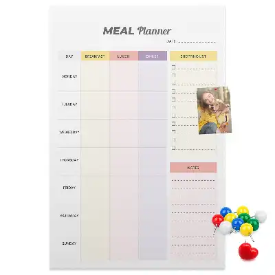Wall Cork Memo Board and Food Planner