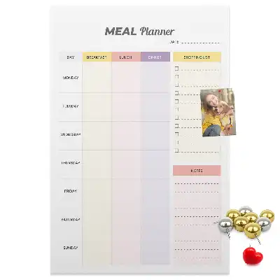 Wall cork memo board Food planner