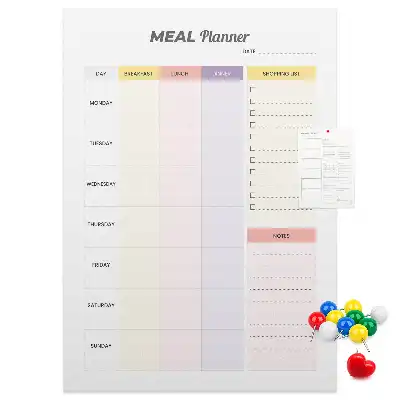 Wall cork memo board Food planner