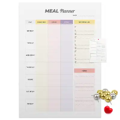 Wall cork memo board Food planner