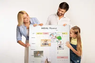 Wall cork memo board Food planner